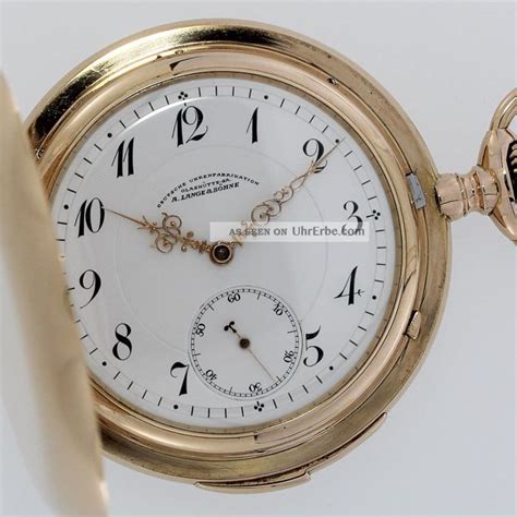 lange und söhne savonette 585 gold ungefähr 1900|Goldene 585 Taschenuhr Deutsche Uhrenfabrikation Glashütte i..